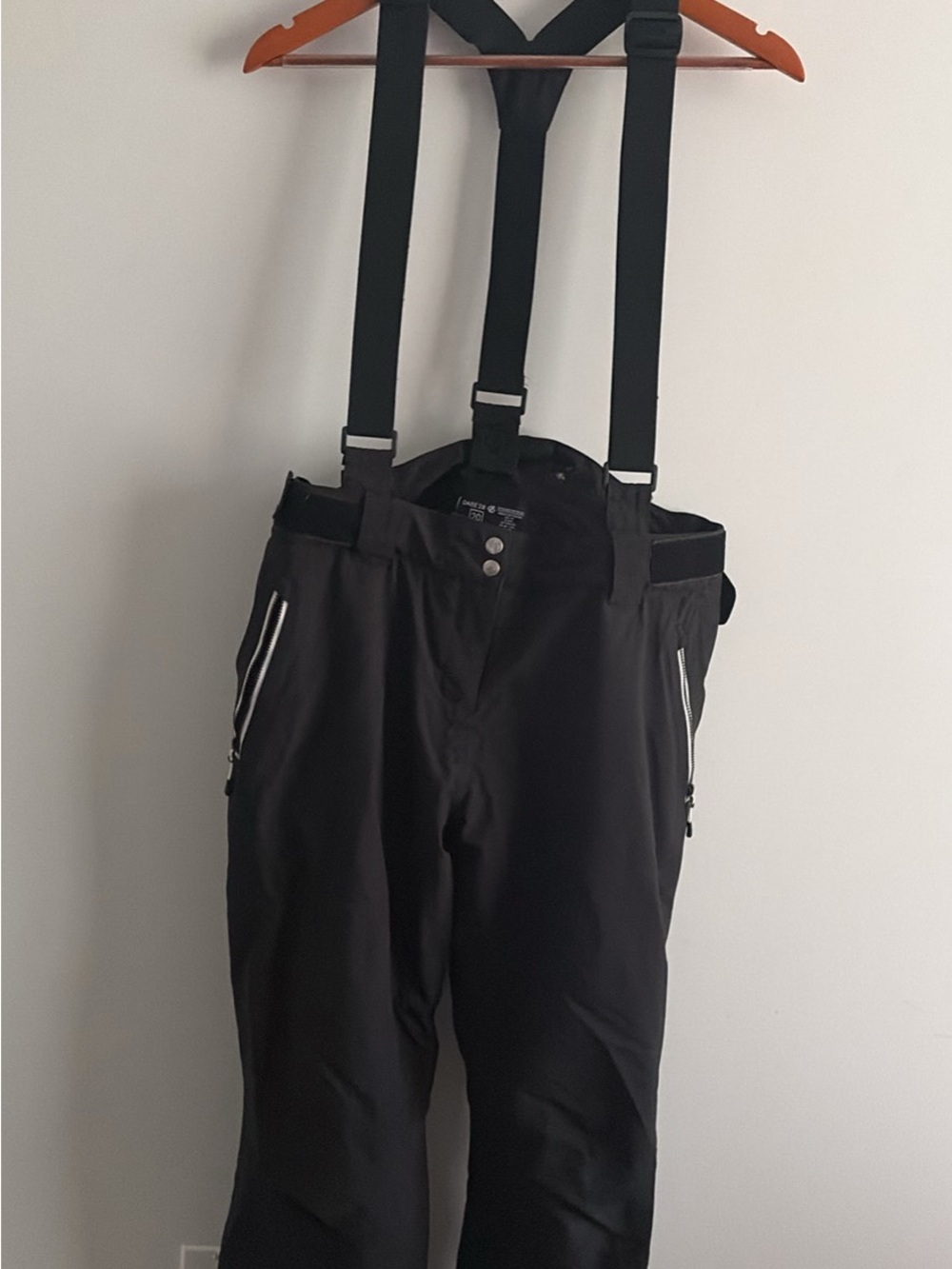 Dare2b Black Women's Snow Pants with Removable Suspenders